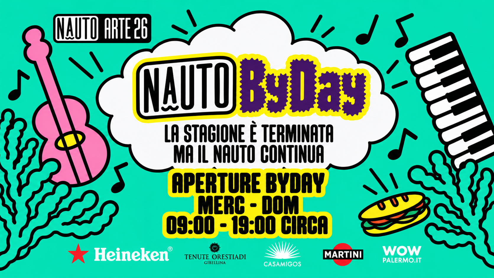 Nauto ByDay, mercoledi-domenica dalle 9 alle 19 circa